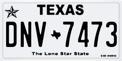 TX license plate DNV7473