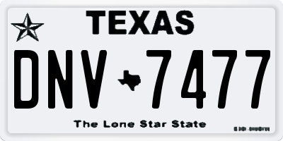 TX license plate DNV7477