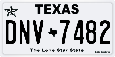TX license plate DNV7482