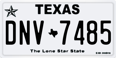 TX license plate DNV7485