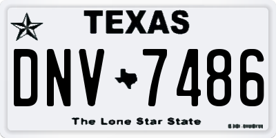 TX license plate DNV7486