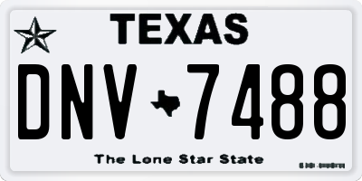 TX license plate DNV7488