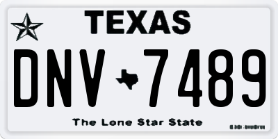 TX license plate DNV7489
