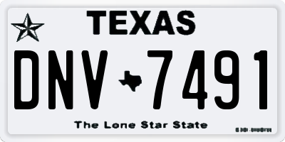 TX license plate DNV7491