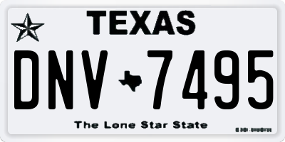 TX license plate DNV7495