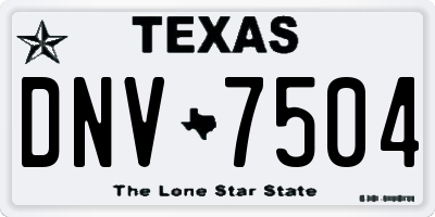 TX license plate DNV7504