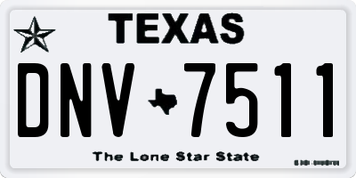 TX license plate DNV7511