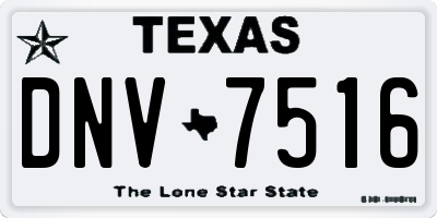 TX license plate DNV7516