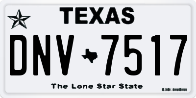 TX license plate DNV7517