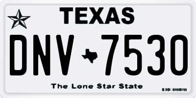 TX license plate DNV7530