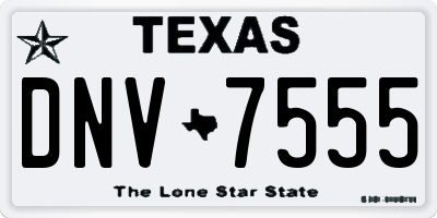 TX license plate DNV7555
