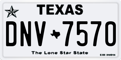 TX license plate DNV7570
