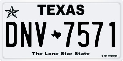 TX license plate DNV7571