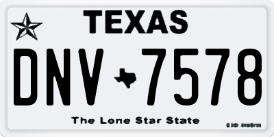 TX license plate DNV7578