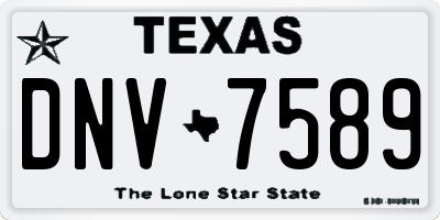 TX license plate DNV7589
