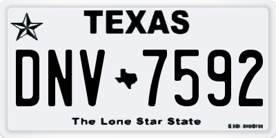 TX license plate DNV7592