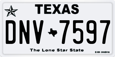 TX license plate DNV7597