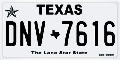 TX license plate DNV7616