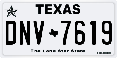 TX license plate DNV7619