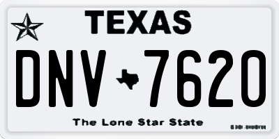 TX license plate DNV7620