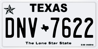 TX license plate DNV7622