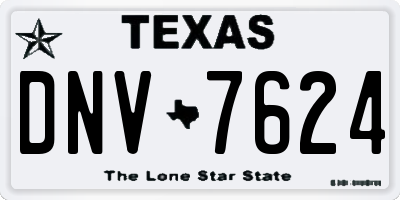 TX license plate DNV7624