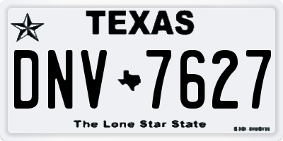 TX license plate DNV7627