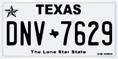 TX license plate DNV7629