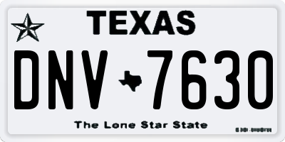 TX license plate DNV7630
