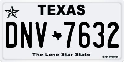 TX license plate DNV7632