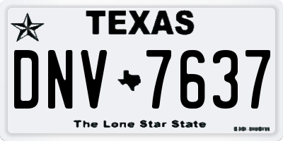 TX license plate DNV7637