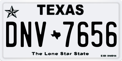 TX license plate DNV7656