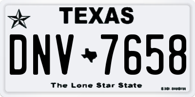 TX license plate DNV7658