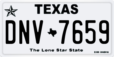 TX license plate DNV7659