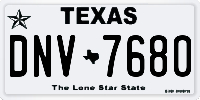 TX license plate DNV7680