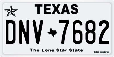 TX license plate DNV7682