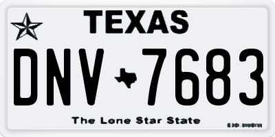 TX license plate DNV7683