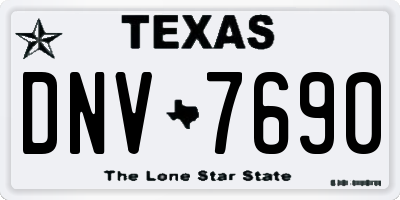 TX license plate DNV7690