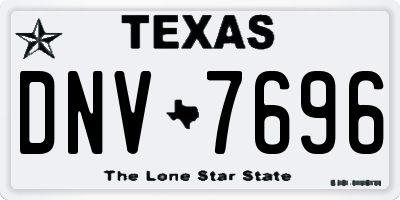 TX license plate DNV7696