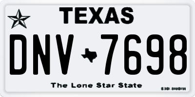 TX license plate DNV7698