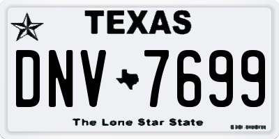 TX license plate DNV7699