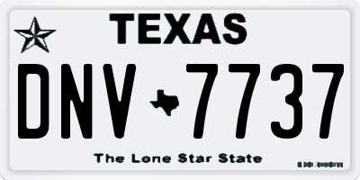 TX license plate DNV7737