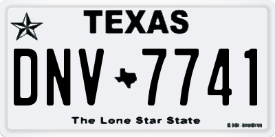 TX license plate DNV7741