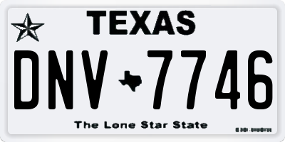 TX license plate DNV7746