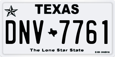 TX license plate DNV7761