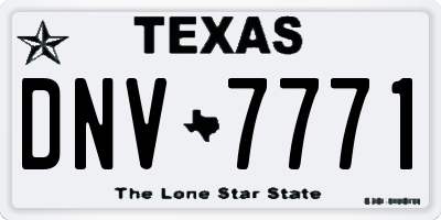 TX license plate DNV7771