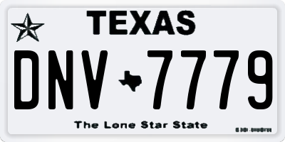 TX license plate DNV7779