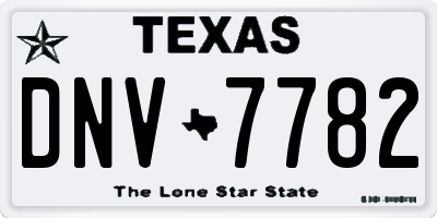 TX license plate DNV7782
