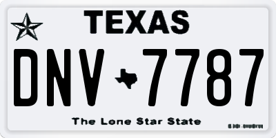 TX license plate DNV7787