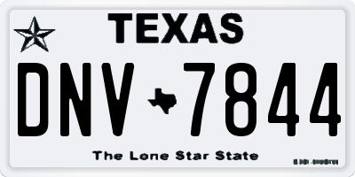 TX license plate DNV7844